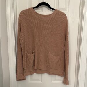 Women's Tan Sweater with Pockets